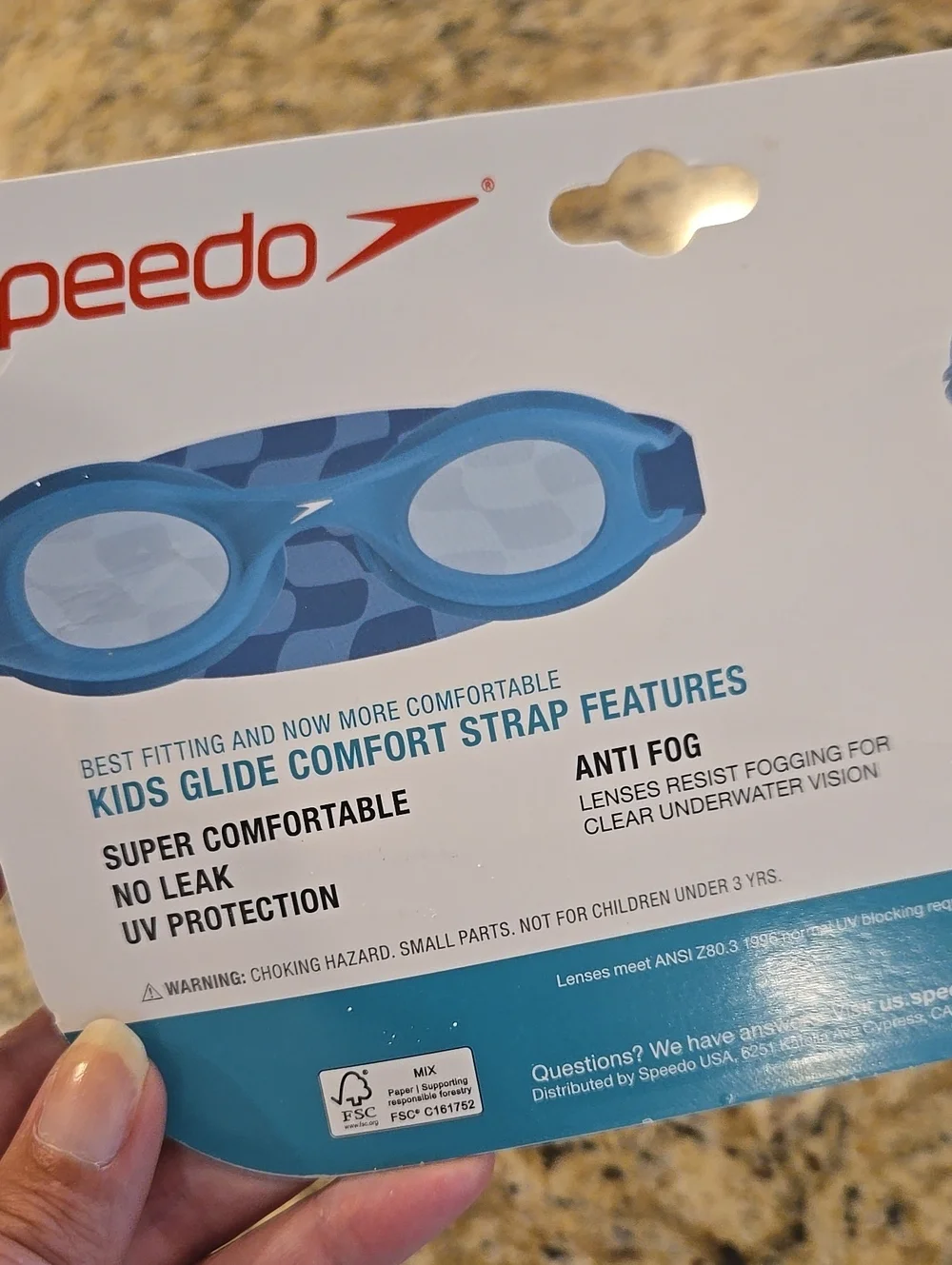 NEW Speedo Kids Glide Comfort Strap Swim Goggles